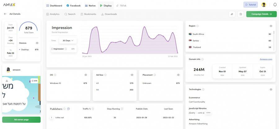AdFlex Google Display Ads Spy Tool 2