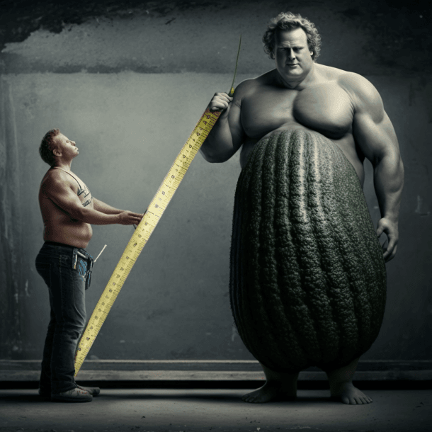 KevinClarkShafety Inflated guy measures a cucumber with a ruler 8d107b40 1273 4359 82f0 5ce916