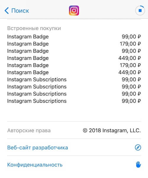 Стоимость подписки в Инстаграм