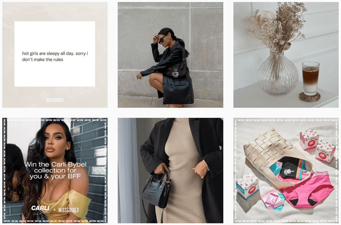 Fashion Brand (Missguided) Instagram Example