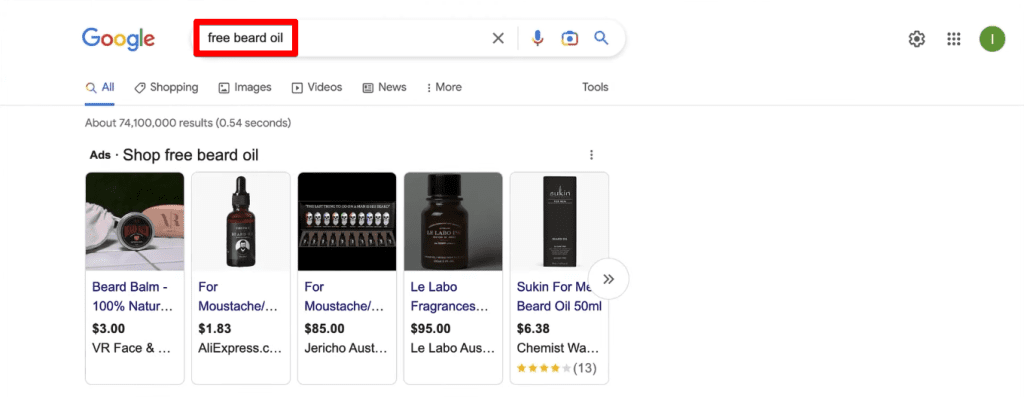 Searching for free beard oil
