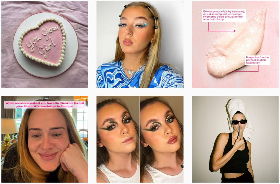 Beauty Brand (Plump it) Instagram Example
