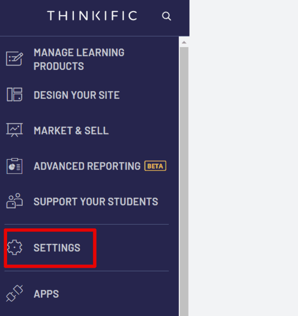 Thinkific Settings