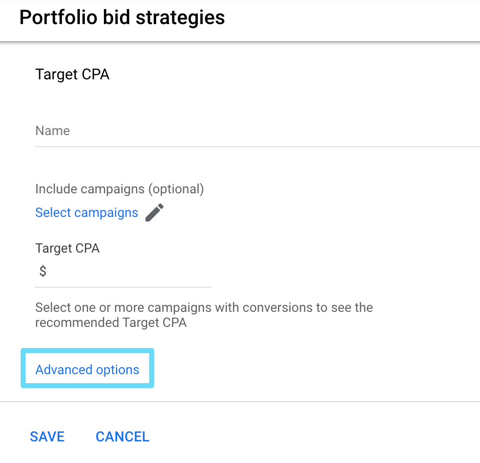 tCPA portfolio bidding