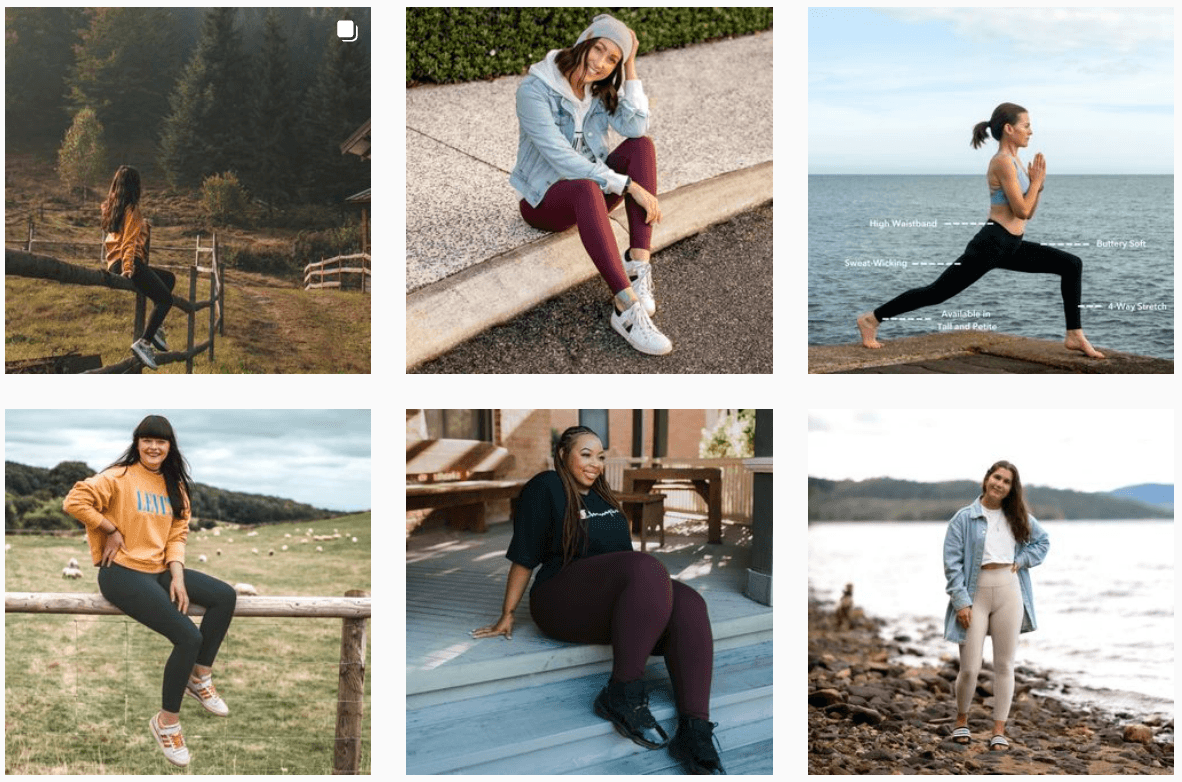 Fashion Brand (Love Leggings) Instagram Examples