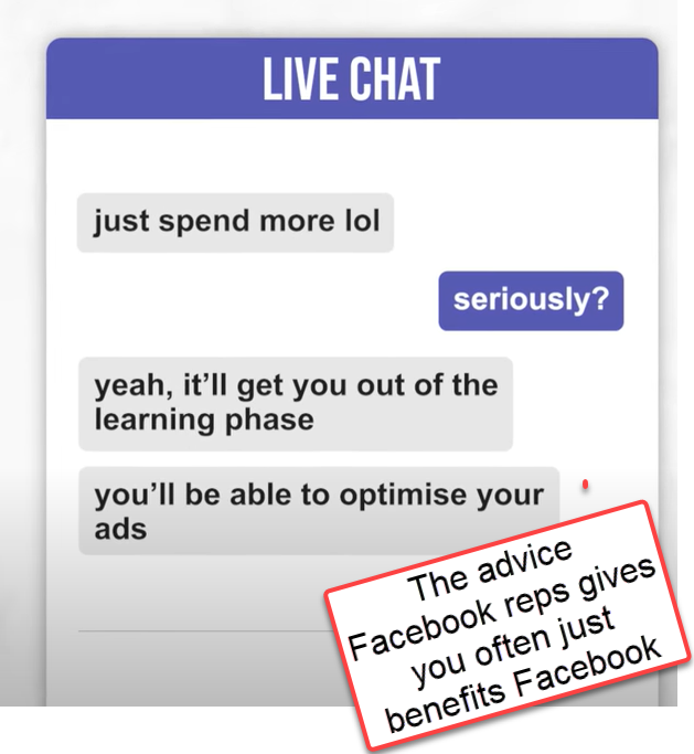 Facebook rep advice sometimes just benefits Facebook.