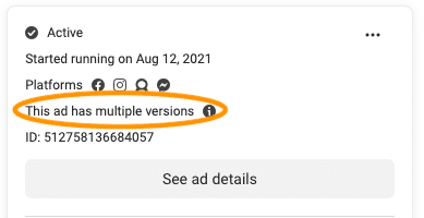 ad testing multiple versions