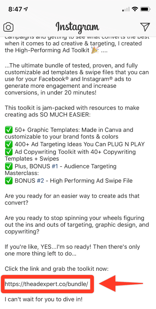 How to write Instagram ad copy CTA example How to write Instagram ad copy CTA example