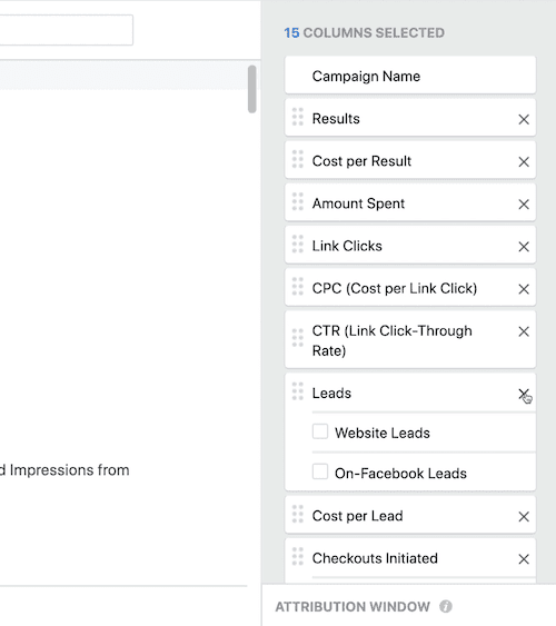 Создайте собственный отчет о проделанной работе в Facebook Ads Manager, шаг 3 Создайте собственный отчет о проделанной работе в Facebook Ads Manager, шаг 3