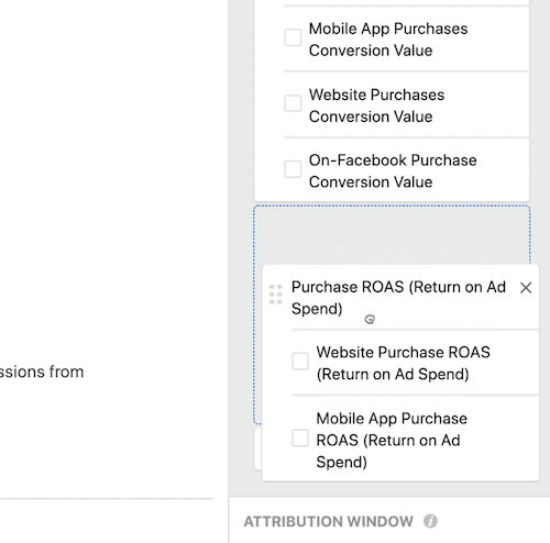 Создайте пользовательский отчет о снимке ROI в Facebook Ads Manager, шаг 7 Создайте пользовательский отчет о снимке ROI в Facebook Ads Manager, шаг 7