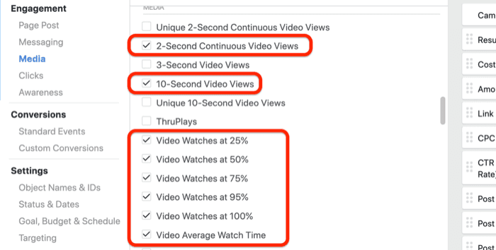 Создайте собственный отчет о проделанной работе в Facebook Ads Manager, шаг 4 Создайте собственный отчет о проделанной работе в Facebook Ads Manager, шаг 4
