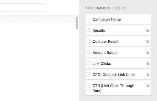 Создайте собственный отчет о проделанной работе в Facebook Ads Manager, шаг 2 Создайте собственный отчет о проделанной работе в Facebook Ads Manager, шаг 2