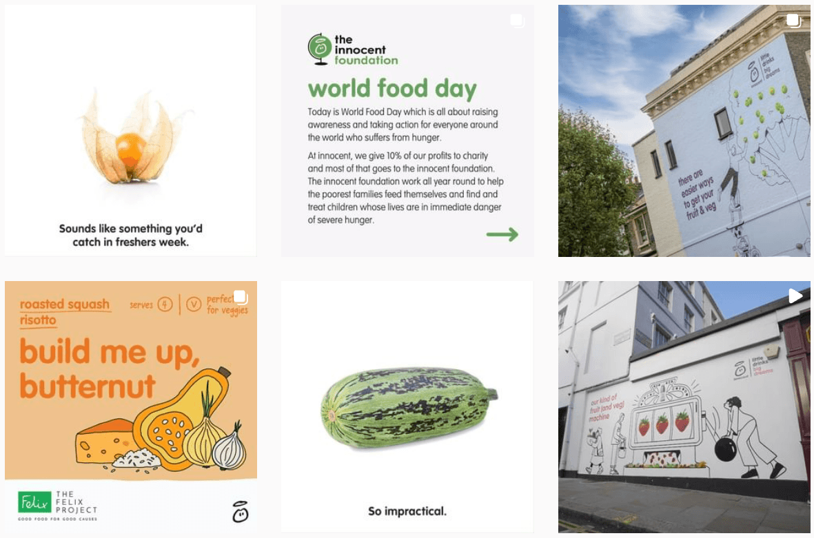 Smoothie Brand (Innocent) Instagram Examples Smoothie Brand (Innocent) Instagram Examples