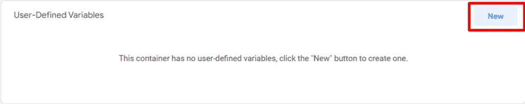 Creating a new user-defined variable in GTM Creating a new user-defined variable in GTM