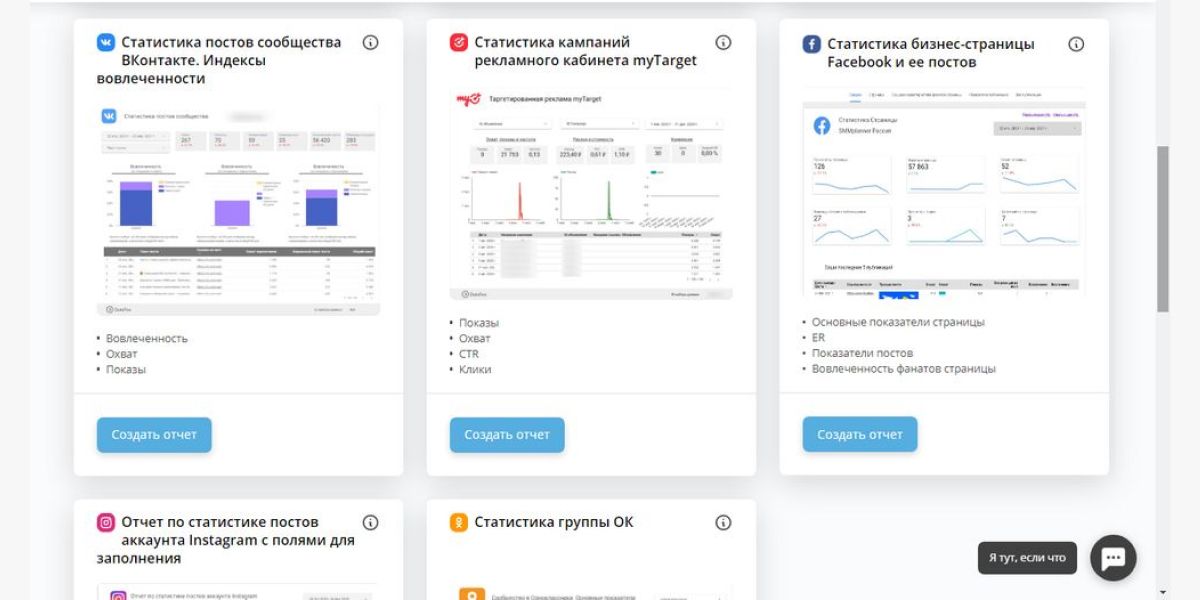 В DataFan есть разные шаблоны отчетов – используйте их исходя из ваших задач и пожеланий