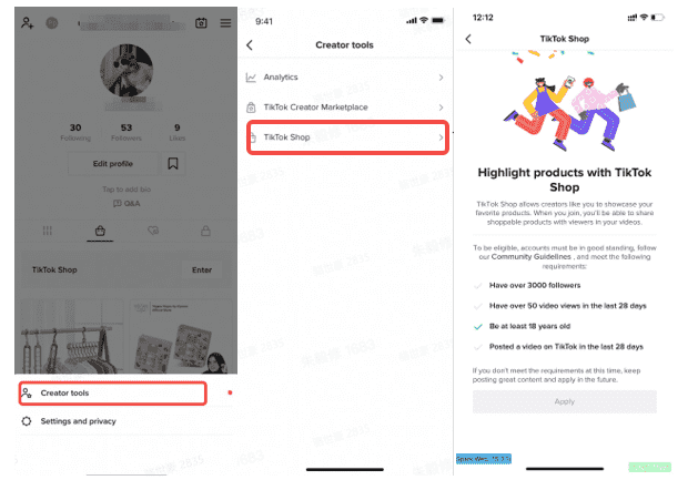 TikTok Shop: заявка на продажу TikTok Shop: заявка на продажу