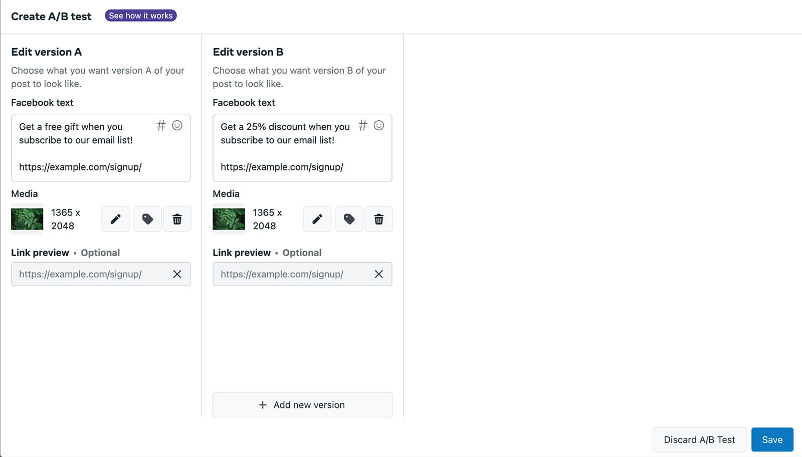 how-to-offer-a-signup-incentive-on-facebook-meta-business-suite-a-b-test-feature-to-compare-two-or-more-options-example-4 how-to-offer-a-signup-incentive-on-facebook-meta-business-suite-a-b-test-feature-to-compare-two-or-more-options-example-4