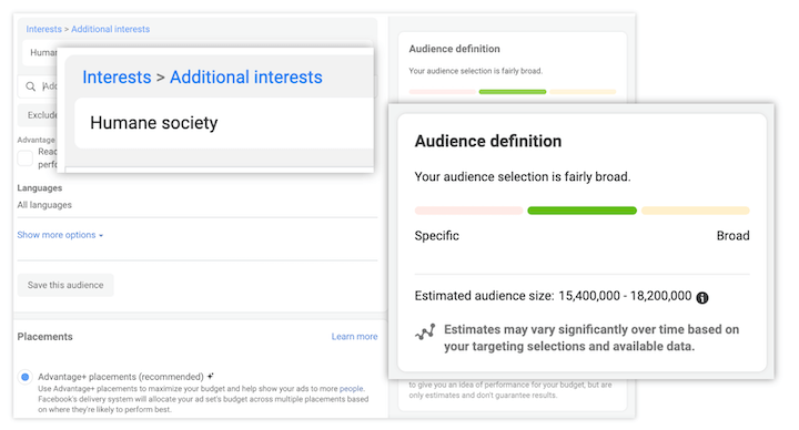 how to optimize facebook ads - detailed targeting humane society page likers how to optimize facebook ads - detailed targeting humane society page likers