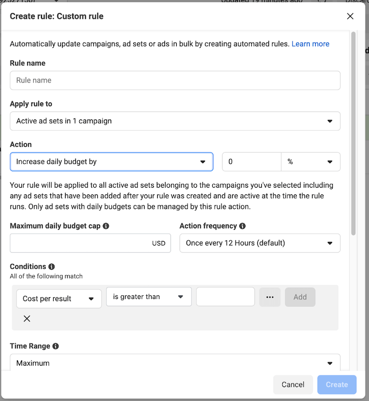 how to optimize facebook ads - custom rule creation setup how to optimize facebook ads - custom rule creation setup